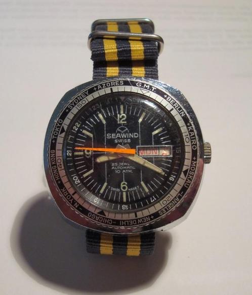 Seawind diver watch automatic, Handtassen en Accessoires, Horloges | Antiek, Polshorloge, Staal, 1960 of later, Ophalen of Verzenden