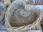 2 mooie rieten hartmanden, Ophalen, Nieuw, Riet, Mand