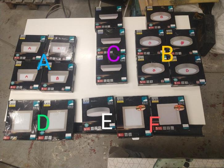 Plafonnier LED Eglo Fueva carré rond blanc naturel chaud, Maison & Meubles, Lampes | Plafonniers, Neuf, Enlèvement