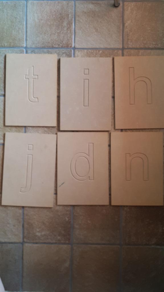 Letterplaten in hout, Kinderen en Baby's, Speelgoed | Educatief en Creatief, Zo goed als nieuw, Taal en Lezen, Ophalen