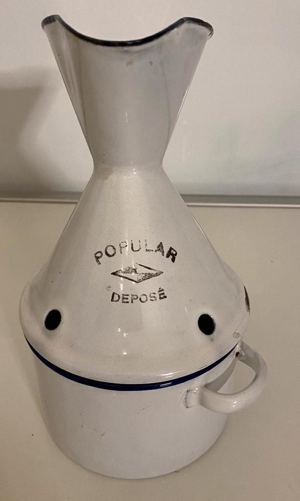 Ancien inhalateur Popular en tôle d'acier émaillée, Antiquités & Art, Antiquités | Email, Enlèvement ou Envoi