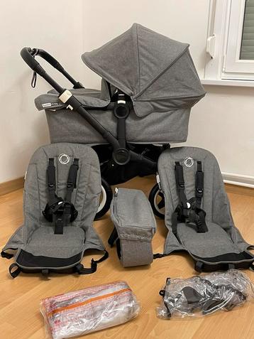 Bugaboo Donkey 3 Duo Twin noir à partir de Melange Grey  disponible aux enchères