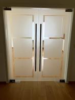 Glazen dubbel deur EN schuifdeur, Doe-het-zelf en Bouw, Schuifdeur, 80 tot 100 cm, Gebruikt, Ophalen