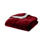 Plaids Cocooning Bordeaux fleece deken/plaid NIEUW 200 x150, Huis en Inrichting, Woonaccessoires | Plaids en Woondekens, Verzenden