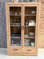vitrine kast, Ophalen, 100 tot 150 cm, Zo goed als nieuw, Modern