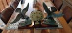 art deco beeld zee meeuwen en horloge, Antiquités & Art, Antiquités | Bronze & Cuivre, Enlèvement