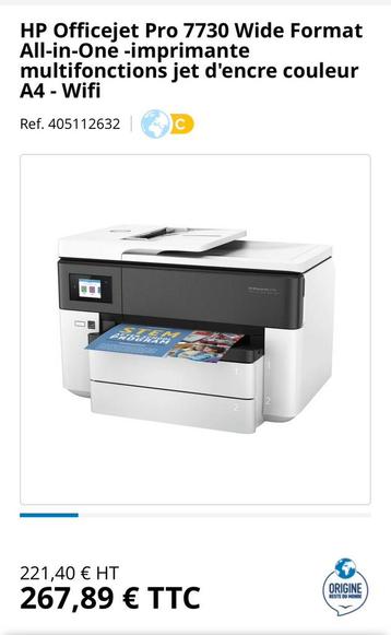 Imprimante Multifonctions HP Officejet Pro 7730