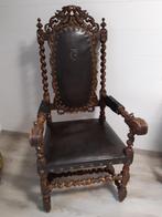 chaise de château, Brun, Franse antiek., Bois, Enlèvement