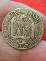 Cinq centimes Napoléon III tête nue 1855, Postzegels en Munten, Penningen en Medailles, Ophalen of Verzenden