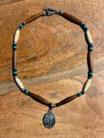 Indiaanse halsketting met Sterling hanger, Ophalen of Verzenden, Zo goed als nieuw, Zilver