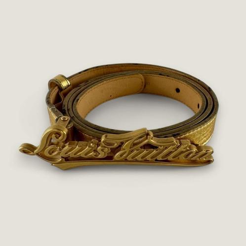 Authentieke vintage Louis Vuitton riem goud dames, Kleding | Dames, Riemen en Ceinturen, Gedragen, Heupriem, 90 tot 100 cm, Minder dan 3 cm
