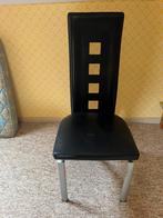 4 keuken stoelen, Huis en Inrichting, Ophalen, Gebruikt, Zwart, Leer