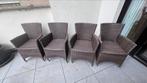 4 rotan tuinstoelen + 2 deck chairs gratis, Ophalen, Gebruikt, Rotan