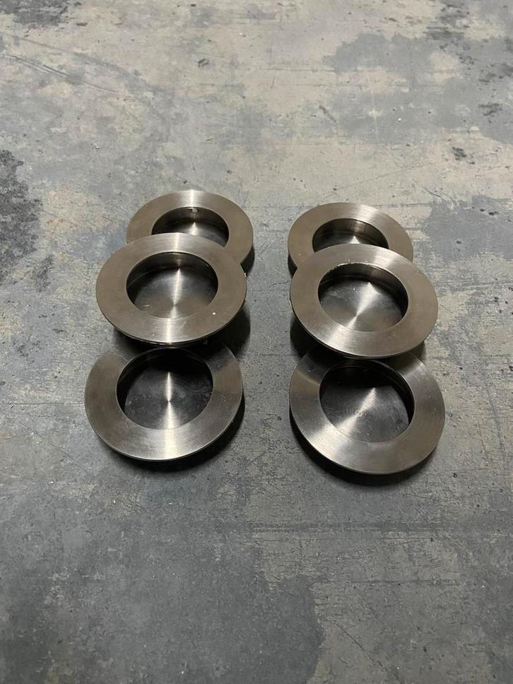 Ronde komgreep RVS - 6 stuks, Doe-het-zelf en Bouw, Overige Doe-Het-Zelf en Bouw, Zo goed als nieuw, Ophalen of Verzenden