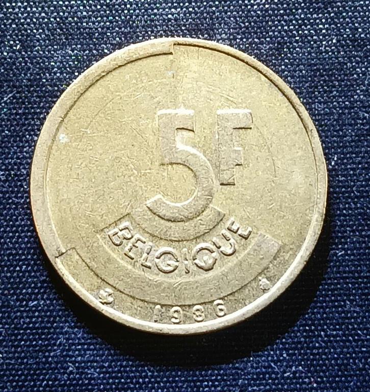 5 frank 1986 FR (variant: B gesloten) - Boudewijn I, Postzegels en Munten, Munten | België, Losse munt, Verzenden