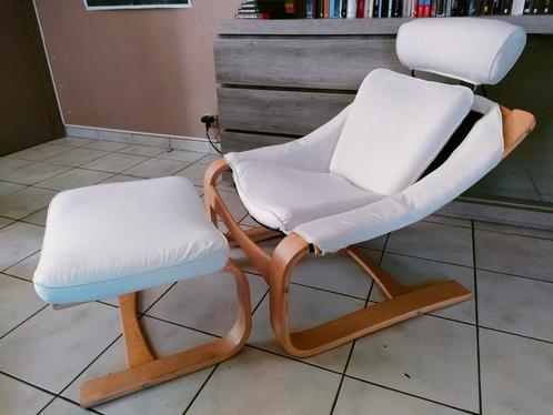 relax zeteltje stijl ikea met voetbankje, Huis en Inrichting, Fauteuils, Gebruikt, Ophalen