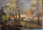 Schilderij 'de visser', olieverf op doek, nieuw., Enlèvement