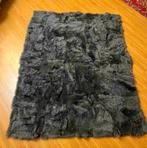 Tapis en peau de mouton en cuir d'agneau toscan anthracite, Gris, 150 à 200 cm, Utilisé, Rectangulaire