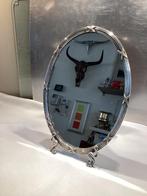 LIQ118/JOUR. Miroir de table Louis XVI en métal argenté, Enlèvement
