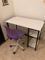 Bureau avec chaise à vendre, Bureau d'ordinateur, 50 cm, Autres matériaux, Enlèvement