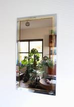 Zware vintage Belgo chrome design spiegel, Enlèvement, Utilisé