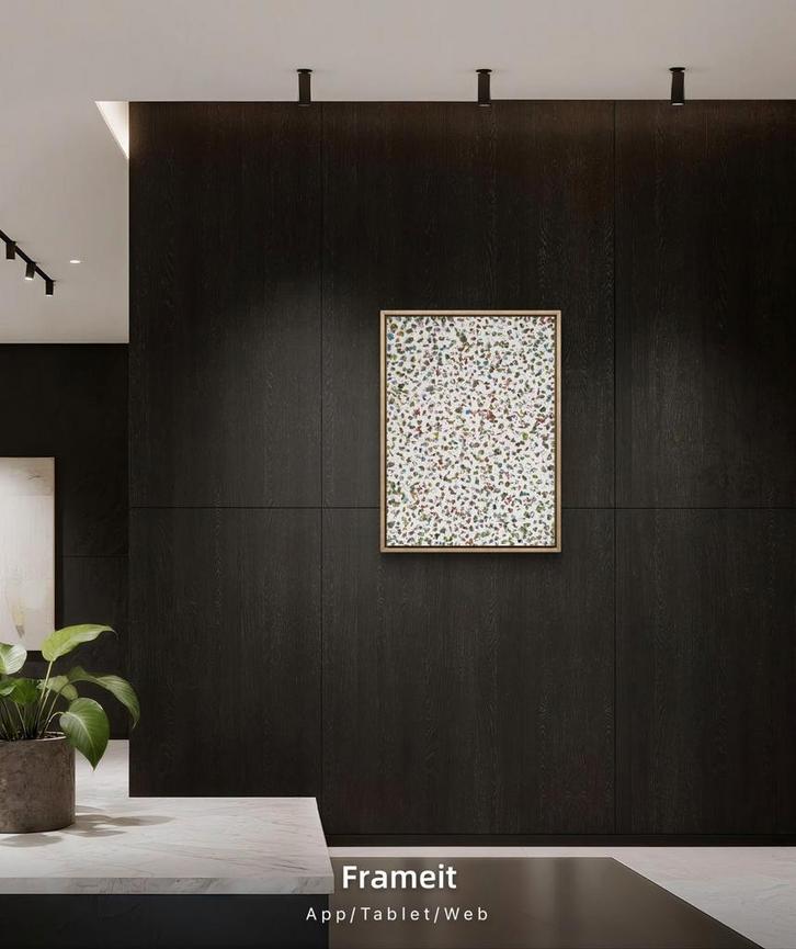 Positive mind  &Met Baklijst blank hout, Antiek en Kunst, Kunst | Schilderijen | Abstract, Ophalen of Verzenden