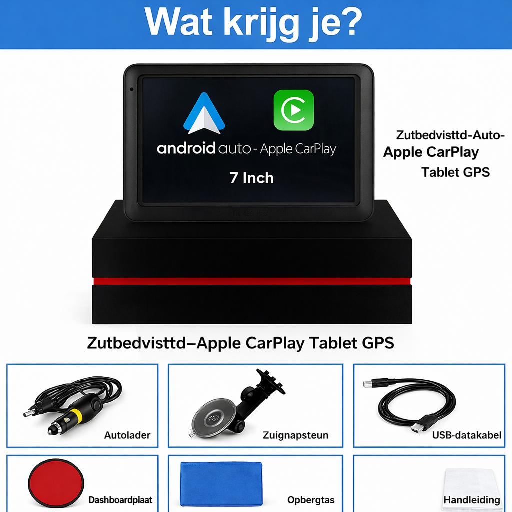 7 inch Dashcam Abdroid Auto Camper, Auto Tablet Navigatie., Caravanes & Camping, Caravanes Accessoires, Neuf, Info@drktech.be