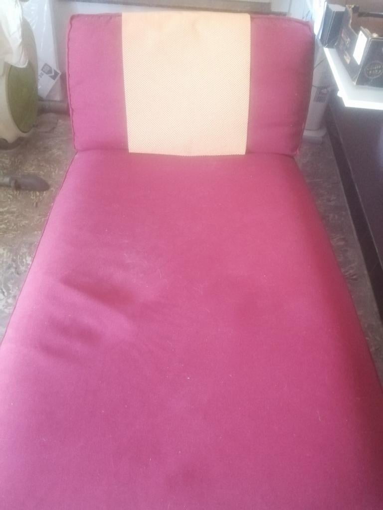 Rode stoffen relax zetel, Ophalen