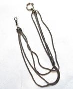 Chaîne de montre antique en argent sterling à 4 rangées., Enlèvement ou Envoi, Argent, Collier