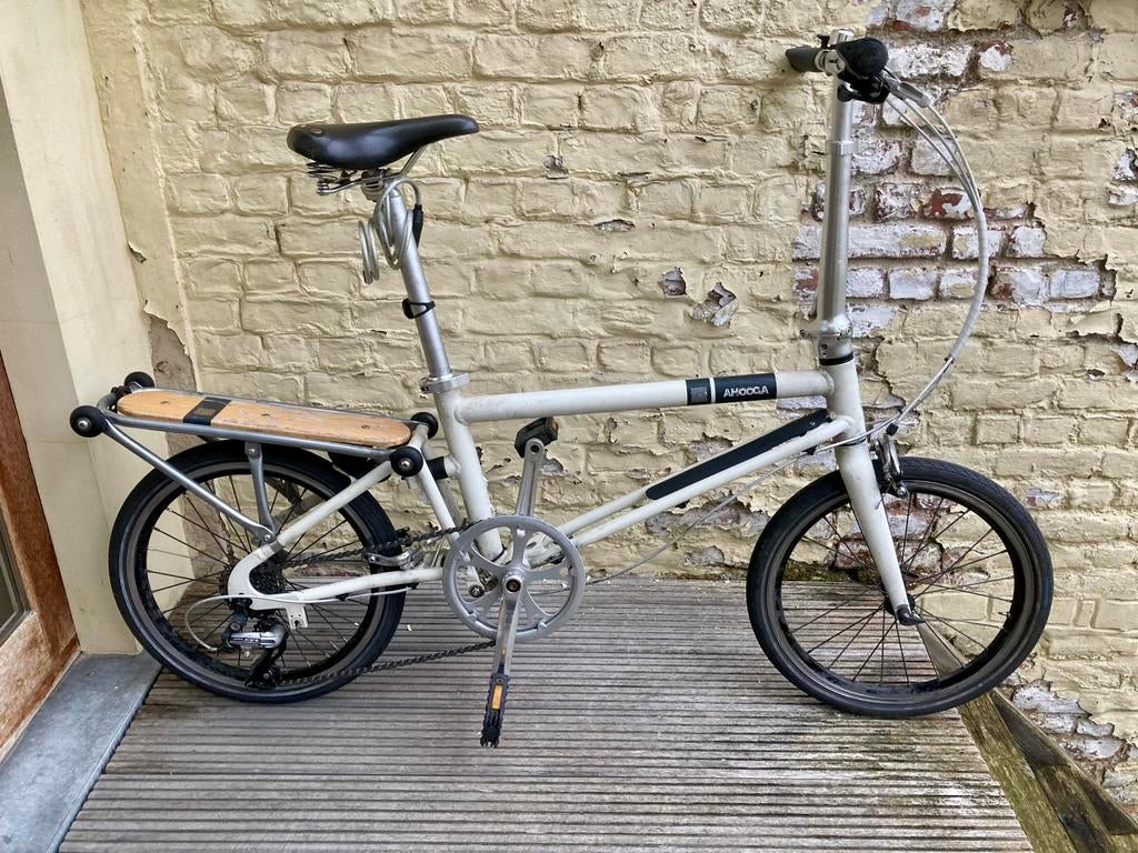 Ahooga pliable - 7 vitesses - blanc - très bon état, Vélos & Vélomoteurs, Vélos | Vélos pliables, Utilisé, Autres marques, 20 pouces ou plus