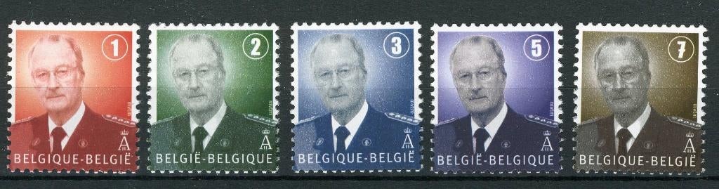 (B) 3695/3699 MNH 2007 - S.M. le Roi Albert II., Enlèvement ou Envoi, Non oblitéré, Neuf