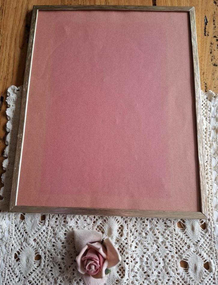 Oude verzilverde fotolijst, 30,5 cm x 24,4 cm, Antiek en Kunst, Curiosa en Brocante, Ophalen of Verzenden