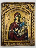 Antiek vintage Byzantijns religieus Icoon houten paneel, Antiek en Kunst, Ophalen of Verzenden