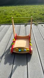 Chariot en bois Hapé Eco toys, Ophalen, Zo goed als nieuw, Duw- of Trekspeelgoed