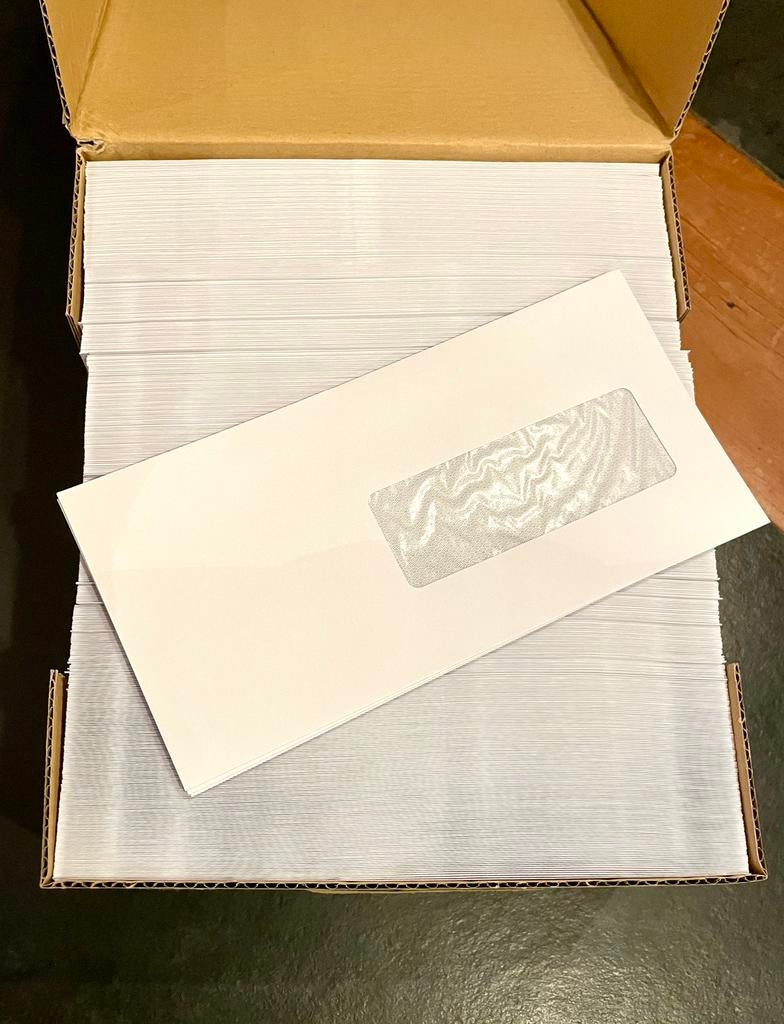 Doos met 500 Clairefontaine-enveloppen met venster, Ophalen, Nieuw