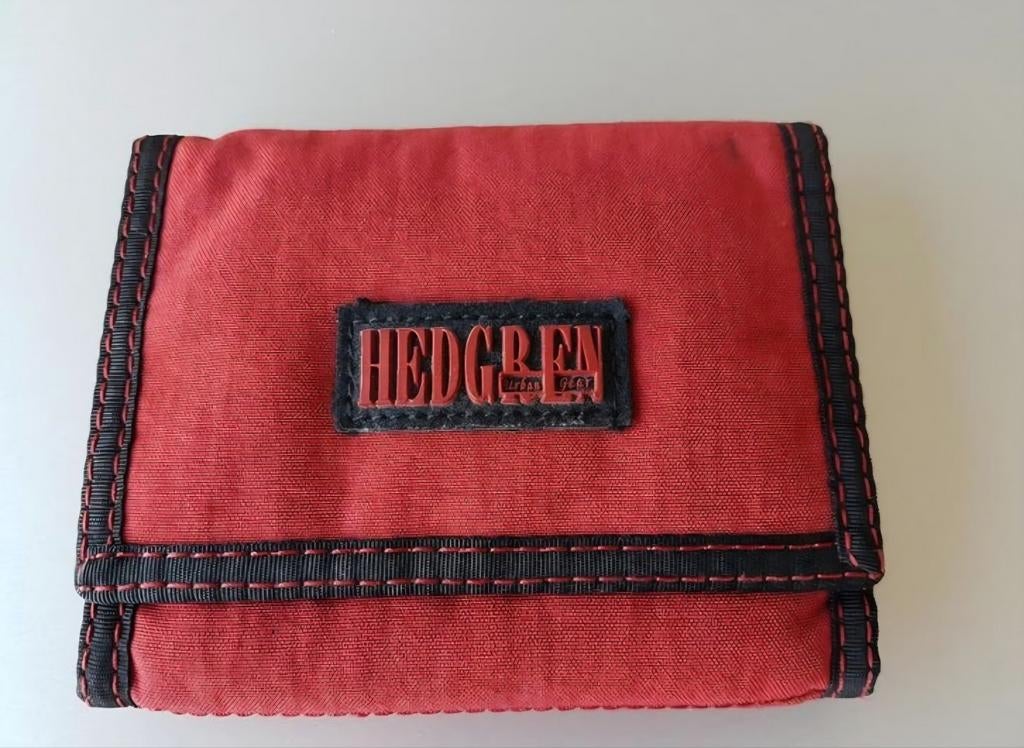 Hedgren rode portefeuille met velcro, Ophalen of Verzenden, Zo goed als nieuw, Rood