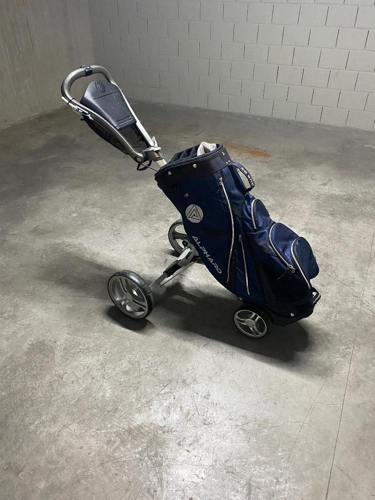 Golfzak/golfkar combi, Enlèvement, Comme neuf, Voiturette de golf, Autres marques