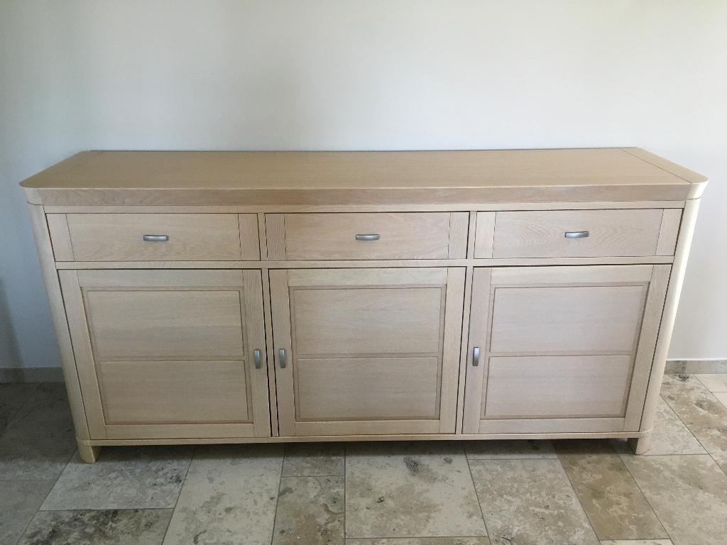 Elegante massief eiken dressoir van Faro collectie, Ophalen, Met deur(en), 150 tot 200 cm, Eikenhout