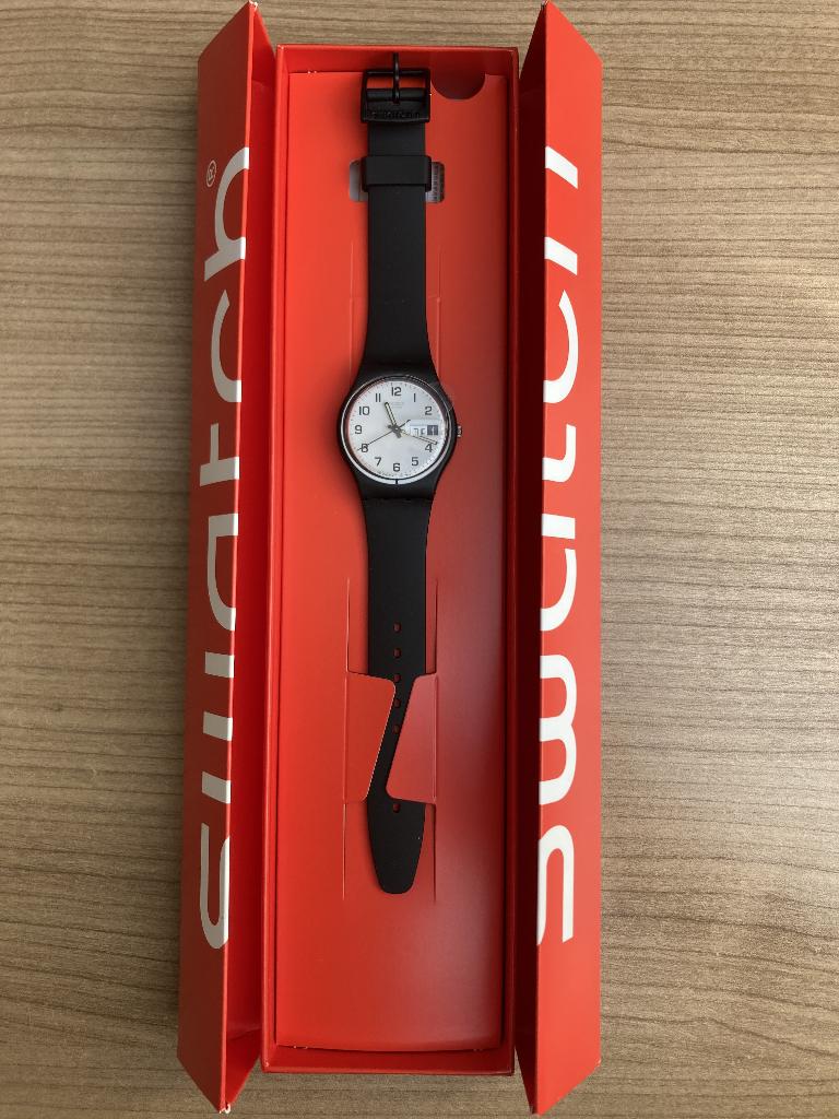 Swatch Once Again - zwart, Handtassen en Accessoires, Horloges | Heren, Nieuw, Polshorloge, Swatch, Kunststof, Kunststof, Ophalen