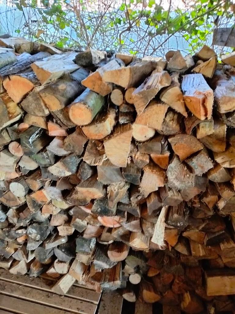 Mix van loofhout met eik en kers gebracht, Tuin en Terras, Brandhout, Ophalen of Verzenden