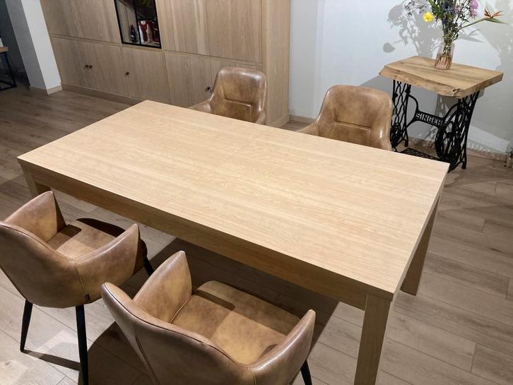 Verlengbare eettafel, Huis en Inrichting, Tafels | Eettafels, Gebruikt, Vijf personen of meer, Rechthoekig, Ophalen