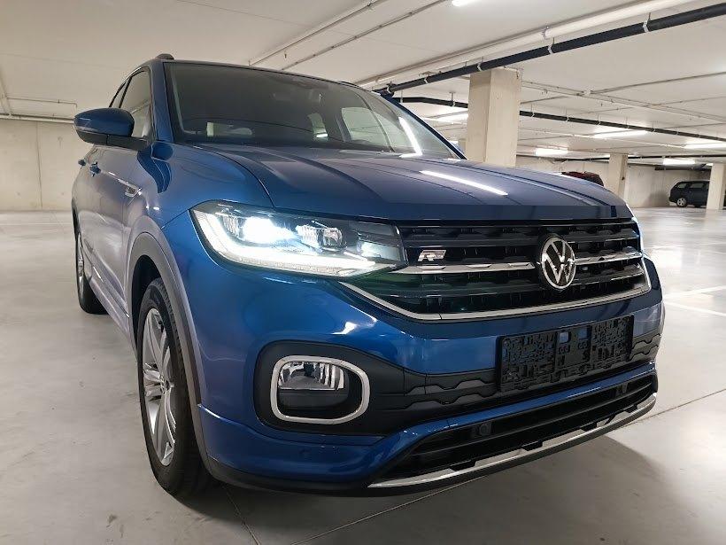 Vw T-Cross R-Line 1.0Tsi DSG 04/23 Nav AppCon  IQ-Drive Led, Auto's, Volkswagen, T-Cross, Euro 6, 1290 kg, Blauw