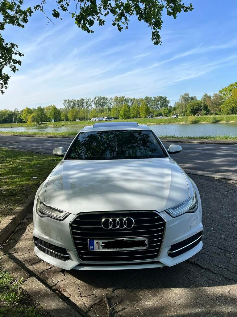 Audi A6 3.0TDI 272pk S-Line quattro euronorm6B, Auto's, Audi, Automaat, Wit, Leder, Diesel
