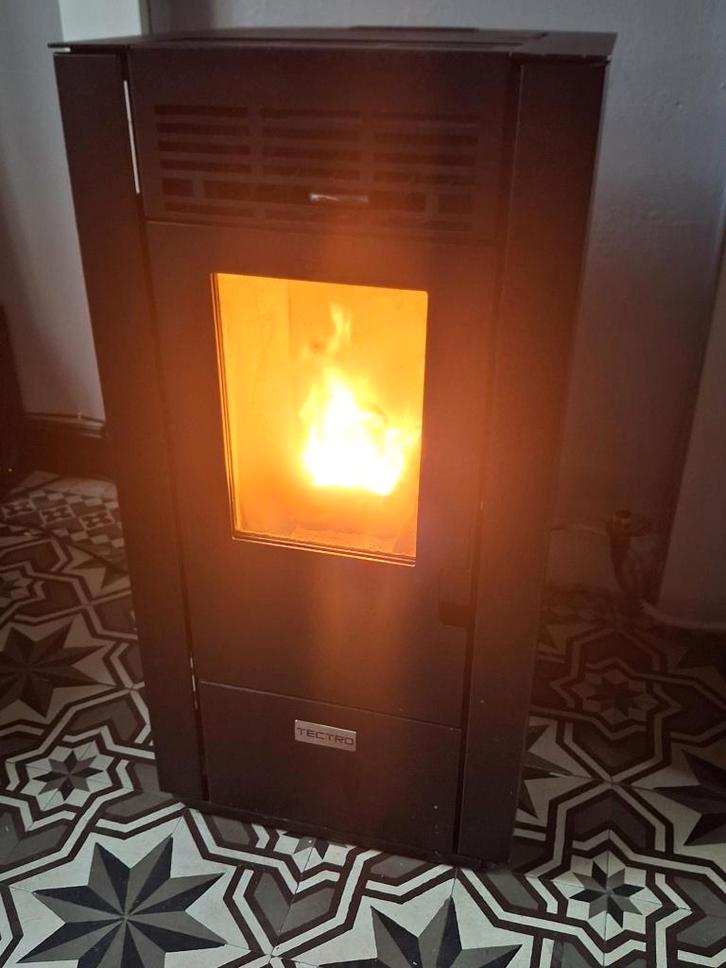 Pelletkachel, Huis en Inrichting, Kachels, Gebruikt, Vrijstaand, Pelletkachel, Hout, Ophalen