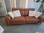 Leder zetel 3 zit + relax, Maison & Meubles, Canapés | Salons, 200 à 250 cm, Banc droit, Comme neuf, Enlèvement
