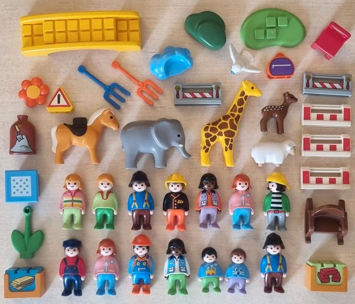 Lot Playmobil 123 Figuren Diertjes enz..., Enfants & Bébés, Jouets | Playmobil, Enlèvement ou Envoi