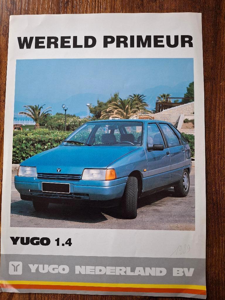 WERELD PRIMEUR   YUGO 1.4, Boeken, Auto's | Folders en Tijdschriften, Ophalen of Verzenden, Nieuw, Overige merken