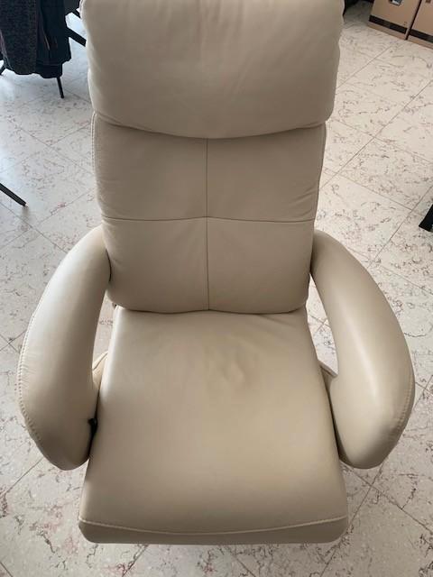 2x Hukla lederen relaxzetels, Maison & Meubles, Fauteuils, Comme neuf, Cuir, 75 à 100 cm, Enlèvement