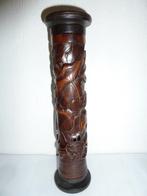 Houten gesculptuurde wierookbrander/wierookcilinder 28cm, Antiek en Kunst, Ophalen of Verzenden