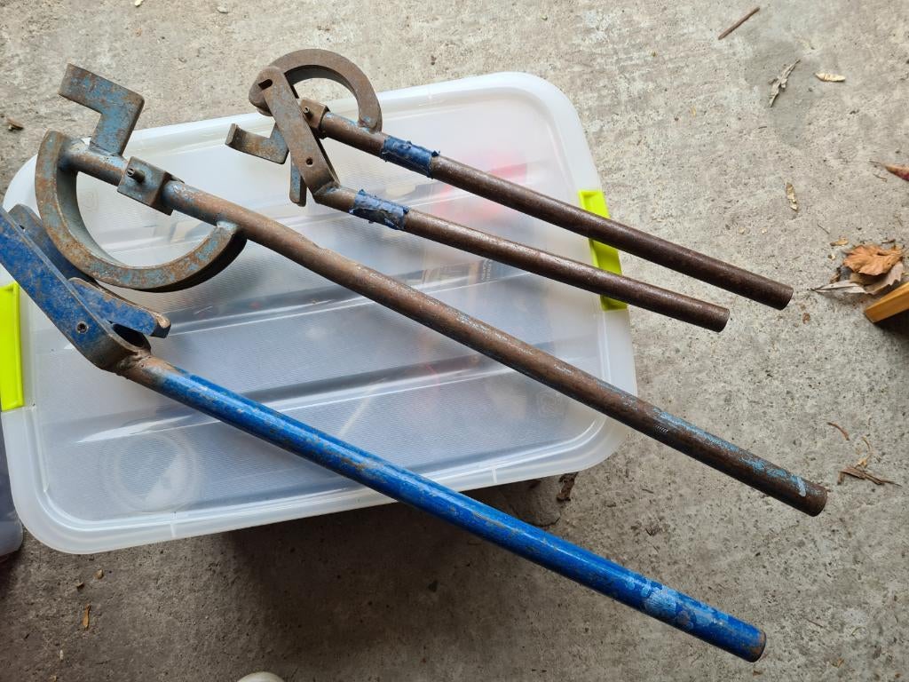 4 plooitangen voor koperen buizen, Ophalen, Gebruikt